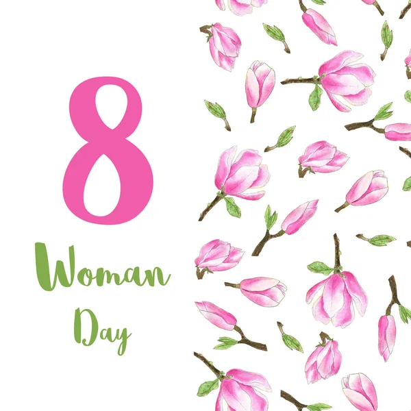 Tarjeta de felicitación Día de la Mujer — Foto de Stock