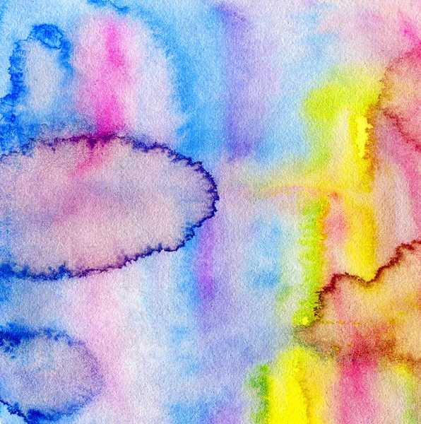 Rainbow Colors Watercolor Background Watercolor Bright Painting Creative Backdrop — Stock Photo, Image