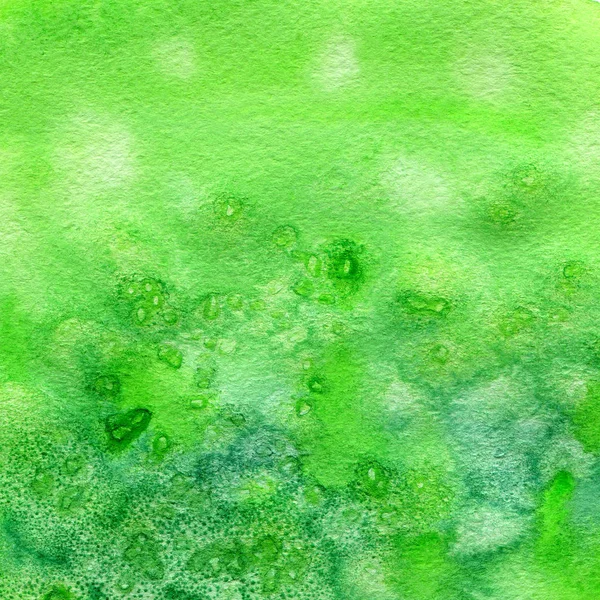 Grüne Aquarellmalerei — Stockfoto