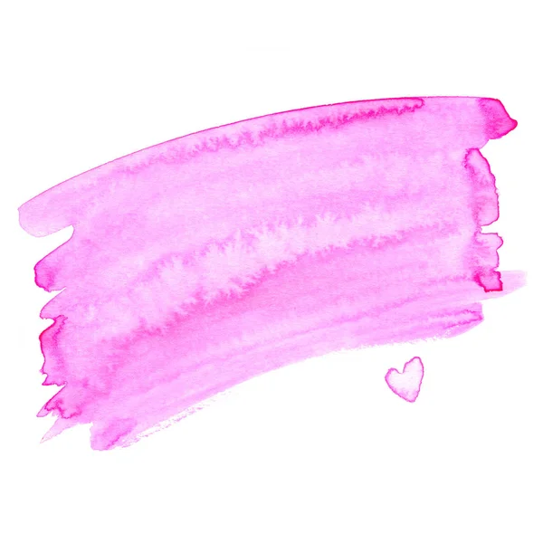 Freehand Aquarel Textuur Roze Kleur Aquarel Valentines Day Achtergrond Stijlvolle — Stockfoto