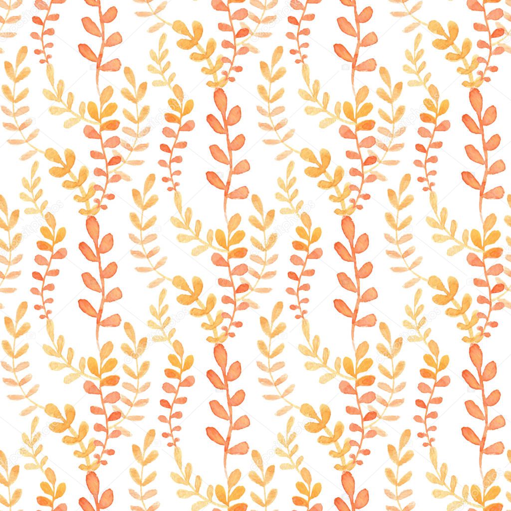 Watercolor floral seamless pattern. Bright paint background. Can be used for wrapping paper and fabric design