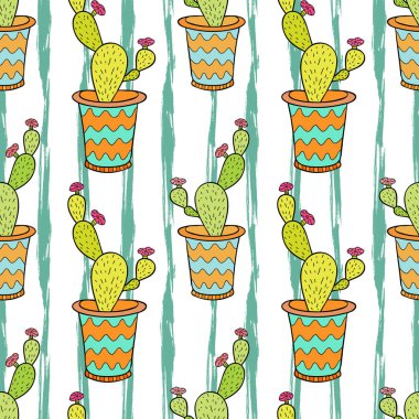 Kaktüsler seamless modeli