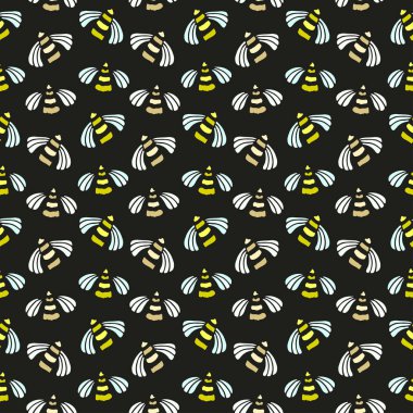 Arılar seamless modeli.