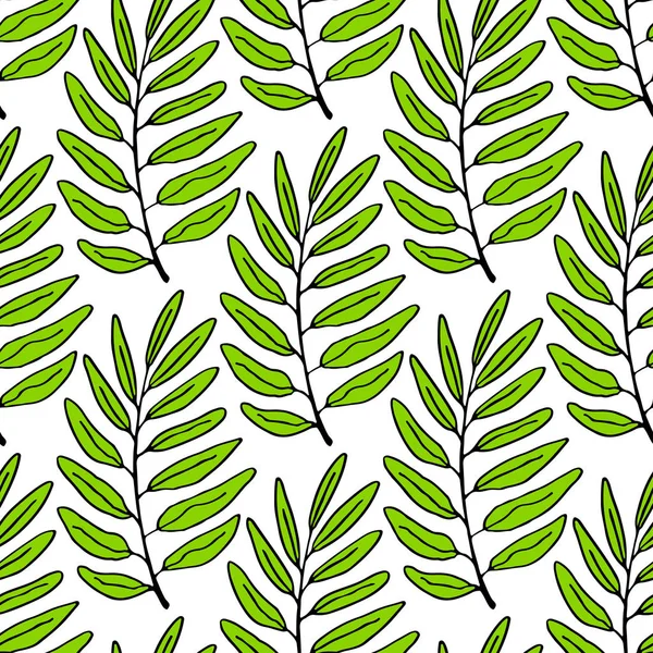 Feuilles motif sans couture — Image vectorielle