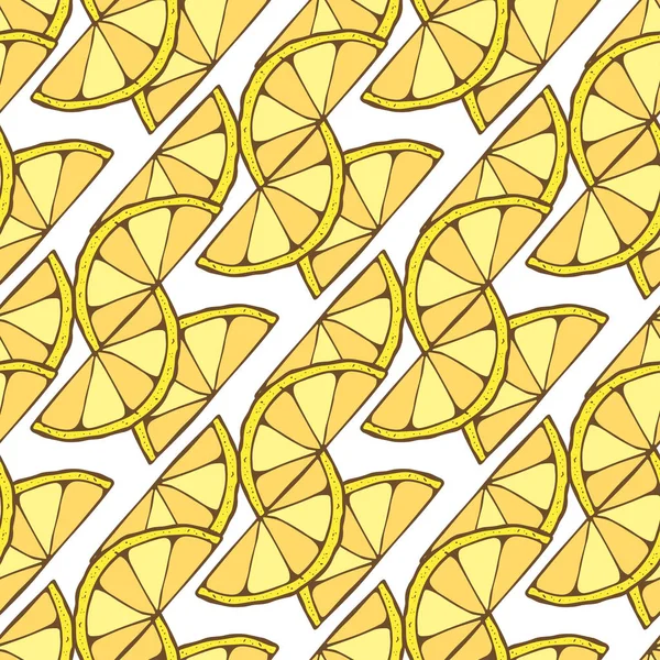 水彩柠檬无缝模式 — 图库矢量图片