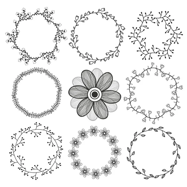 分離されたサークル フレームのセット. — ストックベクタ