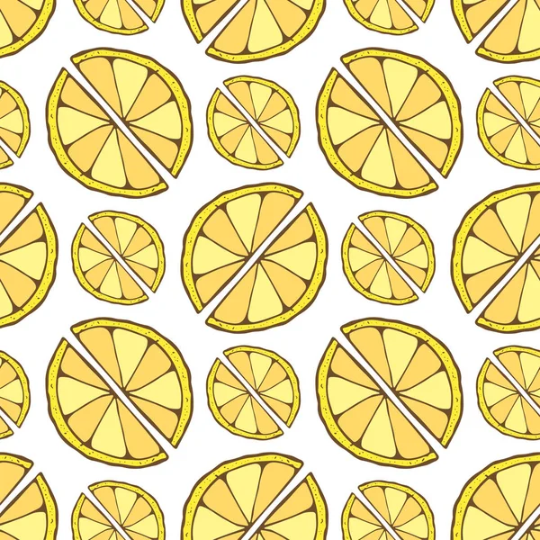 水彩柠檬无缝模式 — 图库矢量图片