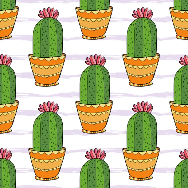 Cactus patrón sin costura — Archivo Imágenes Vectoriales