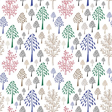 ağaçlar seamless modeli. 