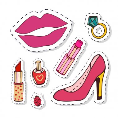  moda kız gibi öğeleri olan. 