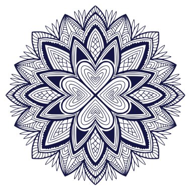 Basılabilir mandala sanatı. Soyut siyah beyaz arka plan. Tekstil şablonu. Grafik mandala deseni. Kitap sayfası boyanıyor.