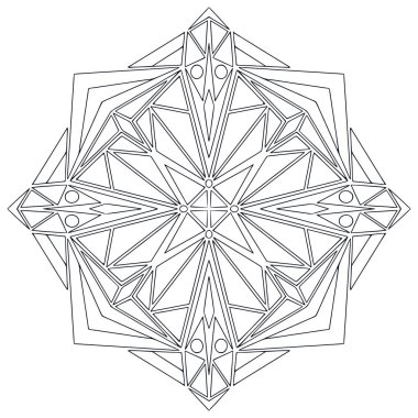 Yazdırılabilir satır sanatı. Soyut siyah beyaz arka plan. Tekstil şablonu. Grafik olarak soyut bir model. Kitap sayfası boyanıyor