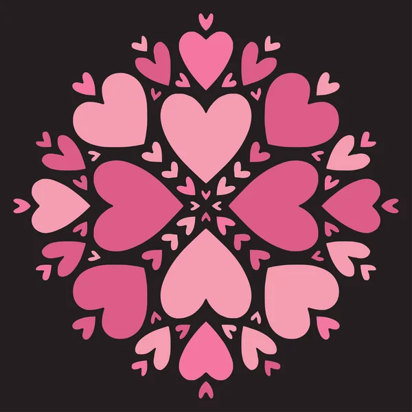 Tło Dla Walentynki Projektowania Wzór Tekstylny Nadruk Cute Różowe Serca — Wektor stockowy