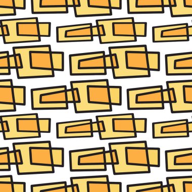 Geometrik dikişsiz desen. Sarı ve turuncu renklerde modaya uyan minimalist arkaplan