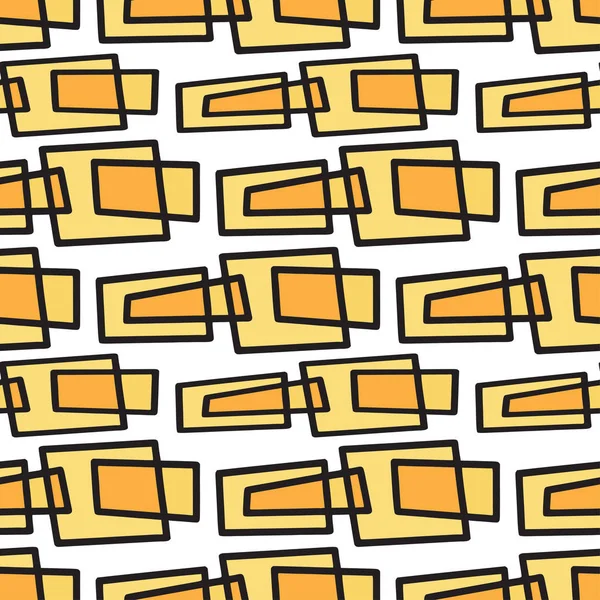 Geometric Seamless Pattern Trendy Minimalist Background Yellow Orange Colors — Stock Vector