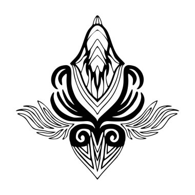 İzole edilmiş Damask süsü. Modern iç baskı.