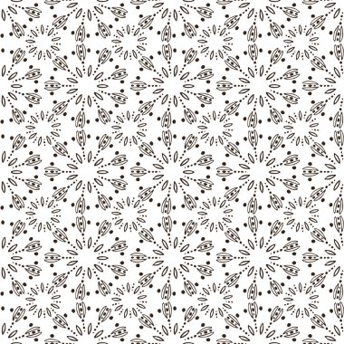 Benzersiz daire süslemeleri olan minimalist geometrik desen.