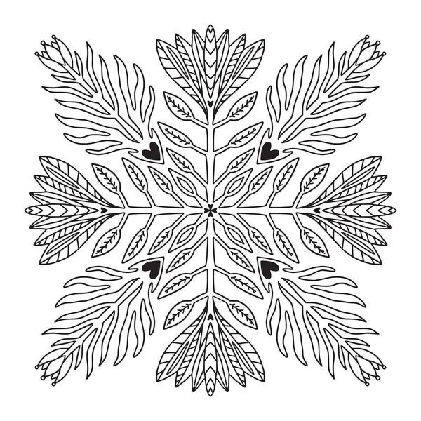 Prydnads Mandala. Linjär prydnad mönster. Coloring book page. — Stock vektor