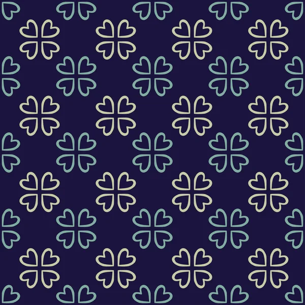 Vintage clovers pattern. Textile and wallpaper design. — Stock Vector