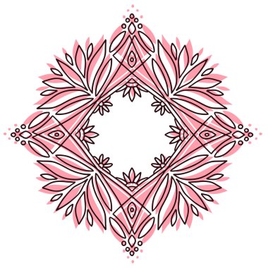 Çiçekli çerçeve tasarımı. Dekoratif arkaplan