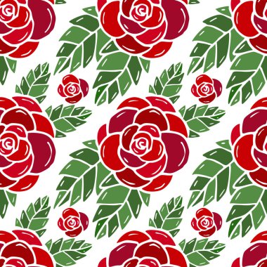 Gül desenli. Tekstil ve duvar kağıdı tasarımı