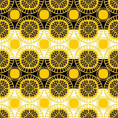 Dekoratif daireler deseni. Tekstil geometrik tasarım