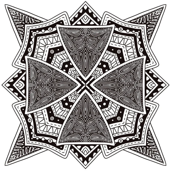 Ilustração Vetorial Mandala Design Impressão Interior — Vetor de Stock