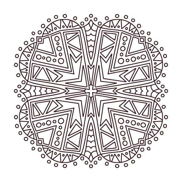 Mandala Mehndi Design Страница Раскраской — стоковый вектор