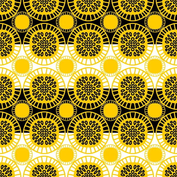 Dekorativa Cirklar Mönster Textil Geometrisk Design — Stock vektor