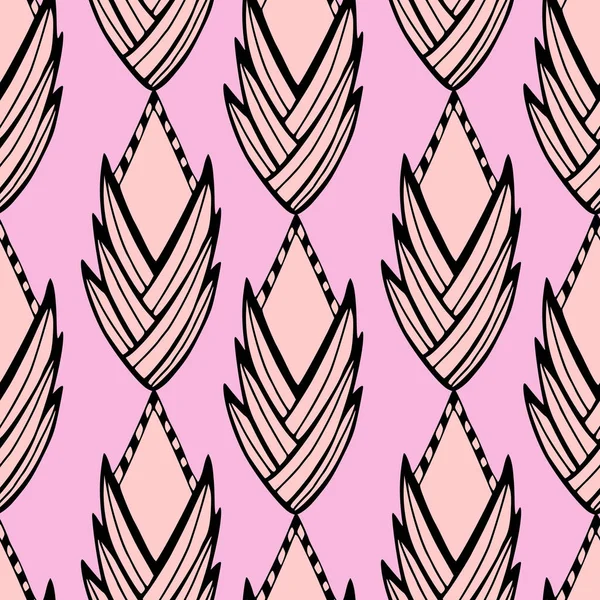Бесшовный Рисунок Сиренево Розовых Цветах Векторный Рисунок Дизайна Текстиля Обоев — стоковый вектор