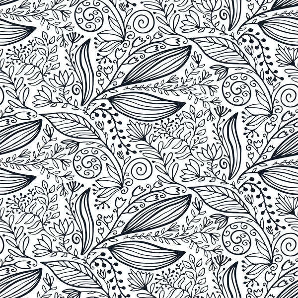 Motif Rustique Avec Ornement Floral Fond Sans Couture Dans Vecteur — Image vectorielle