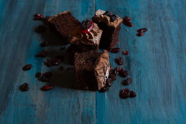 Brot Schokoladenkuchen Kaffee Für Einen Morgen Mit Viel Glück Und — Stockfoto