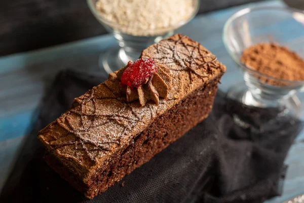 Pan Pastel Chocolate Café Para Una Mañana Con Mucha Felicidad — Foto de Stock