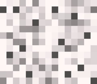 Soyut siyah beyaz piksel kare 8 bit mozaik zemin. Basit bir bilgisayar oyunu piksel stili. Taneli gürültü efekti.