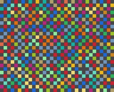 Soyut renkli retro piksel kare 8 bit mozaik arkaplan. Basit klasik bilgisayar oyunu pikseli. Taneli ses efekti.