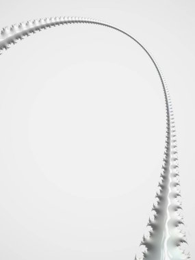 Soyut 3d fraktal tasarım. Siyah beyaz karmaşık desenler. Güzel uzaylı duvar kâğıdı. Gerçeküstü çizim.