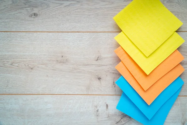 Kitchen Rags Sponges Wooden Background — Stock Photo, Image