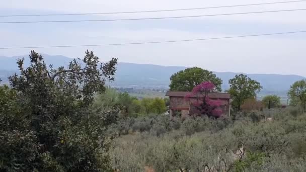 Paisaje Terni Visto Montaña Cesi — Vídeo de stock