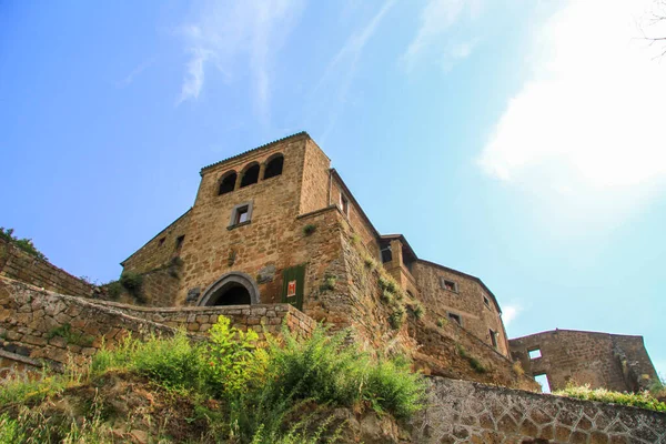 Village Bagnoregio Isolated Village Can Reached Car Only Foot — Stock Photo, Image