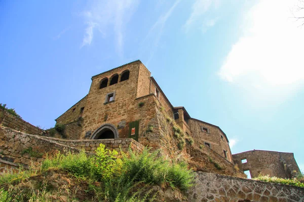 Falu Bagnoregio Elszigetelt Falu Amely Nem Érhető Autóval Csak Gyalog — Stock Fotó