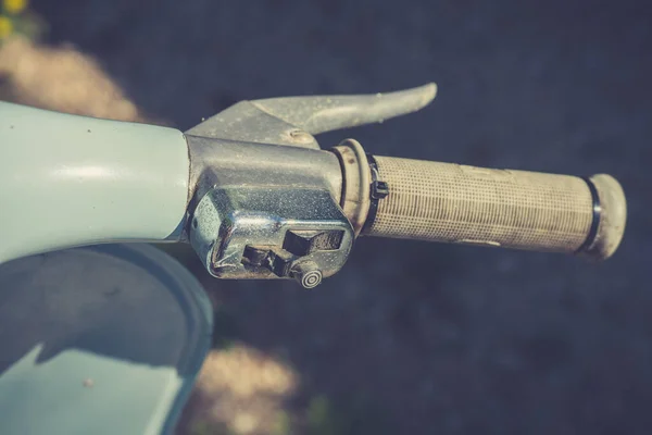 Τιμόνι Δεξιά Πλευρά Vespa Ειδικά Vintage Πιάτζιο Ελέγχους — Φωτογραφία Αρχείου