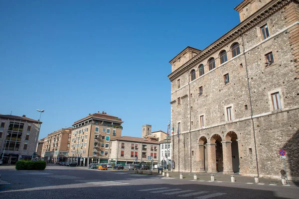 Piazza del Folo in terni with the municipality — стоковое фото