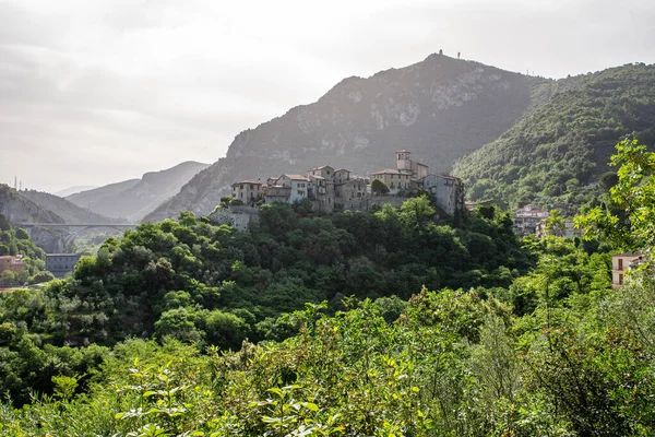 Paesaggio Del Borgo Papigno Preso Dall Alto — Foto Stock