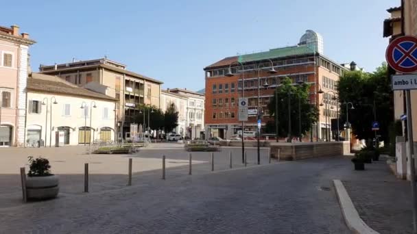 Terni Italia Mayo 2020 Piazza Europa Donde Hay Biblioteca Municipal — Vídeos de Stock