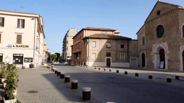 Площадь Сан-Франческо в центре города Терни — стоковое видео