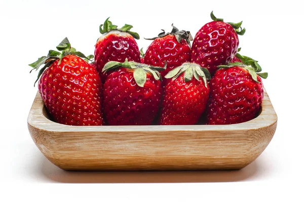 Erdbeeren Isoliert Weißer Hintergrund — Stockfoto