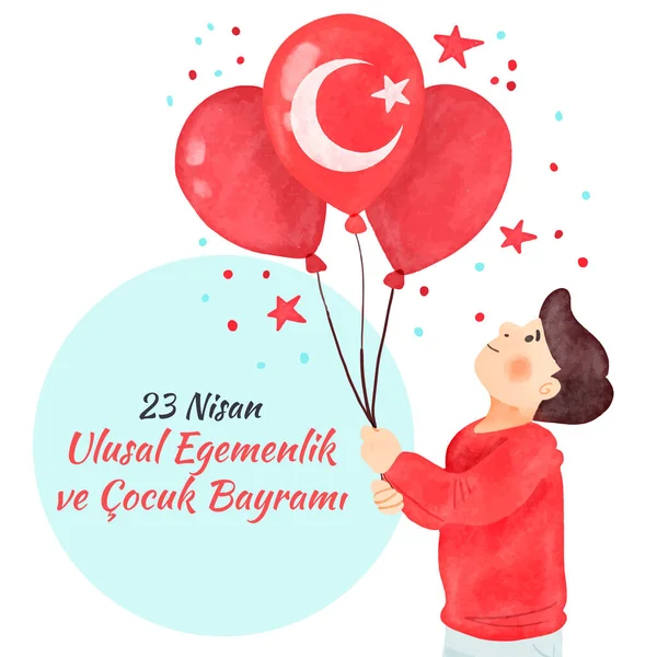 23 Nisan Ulusal Egemenlik ve Cocuk Bayrami. 23 Nisan Ulusal Egemenlik ve Çocuk Günü. Eps10 vektör illüstrasyonu.