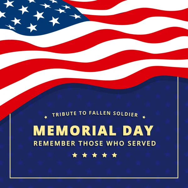 Memorial Day Usa Erinnern Und Ehren Bundesfeiertag Den Vereinigten Staaten — Stockvektor
