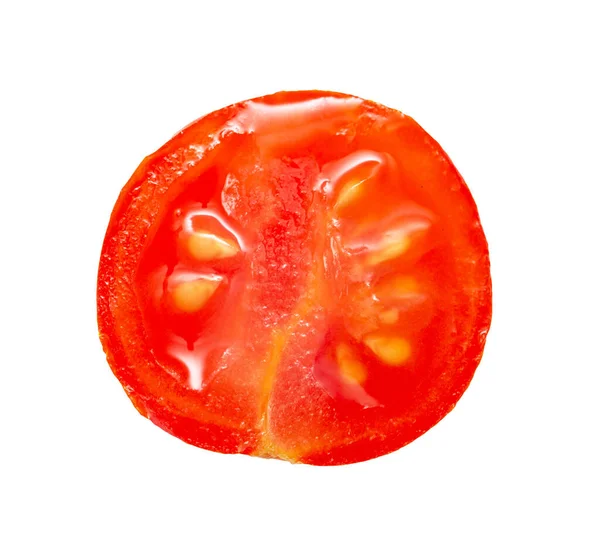 Tomates Cereja Frescos Fundo Branco — Fotografia de Stock