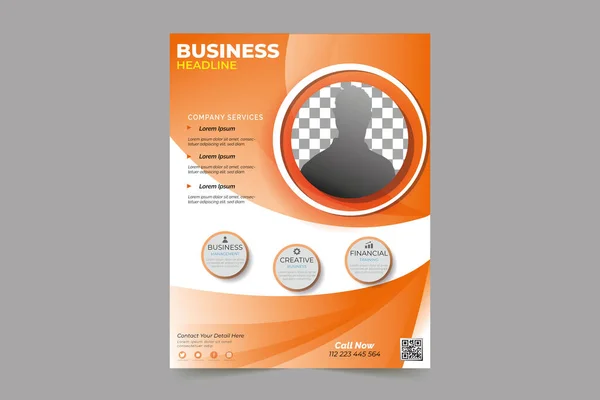Modello Business Flyer Con Organizzazione Dei Livelli Illustratore Rgb Colore — Vettoriale Stock